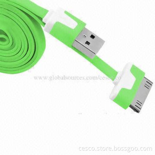 Flat Color Charge SYNC Micro USB Cable for iPhone 4